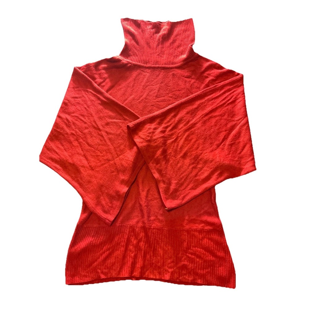 BCBG MAXAZRIA Women's Red Cowl Neck Pullover Long Sleeve Sweater Size M - Picture 8 of 8